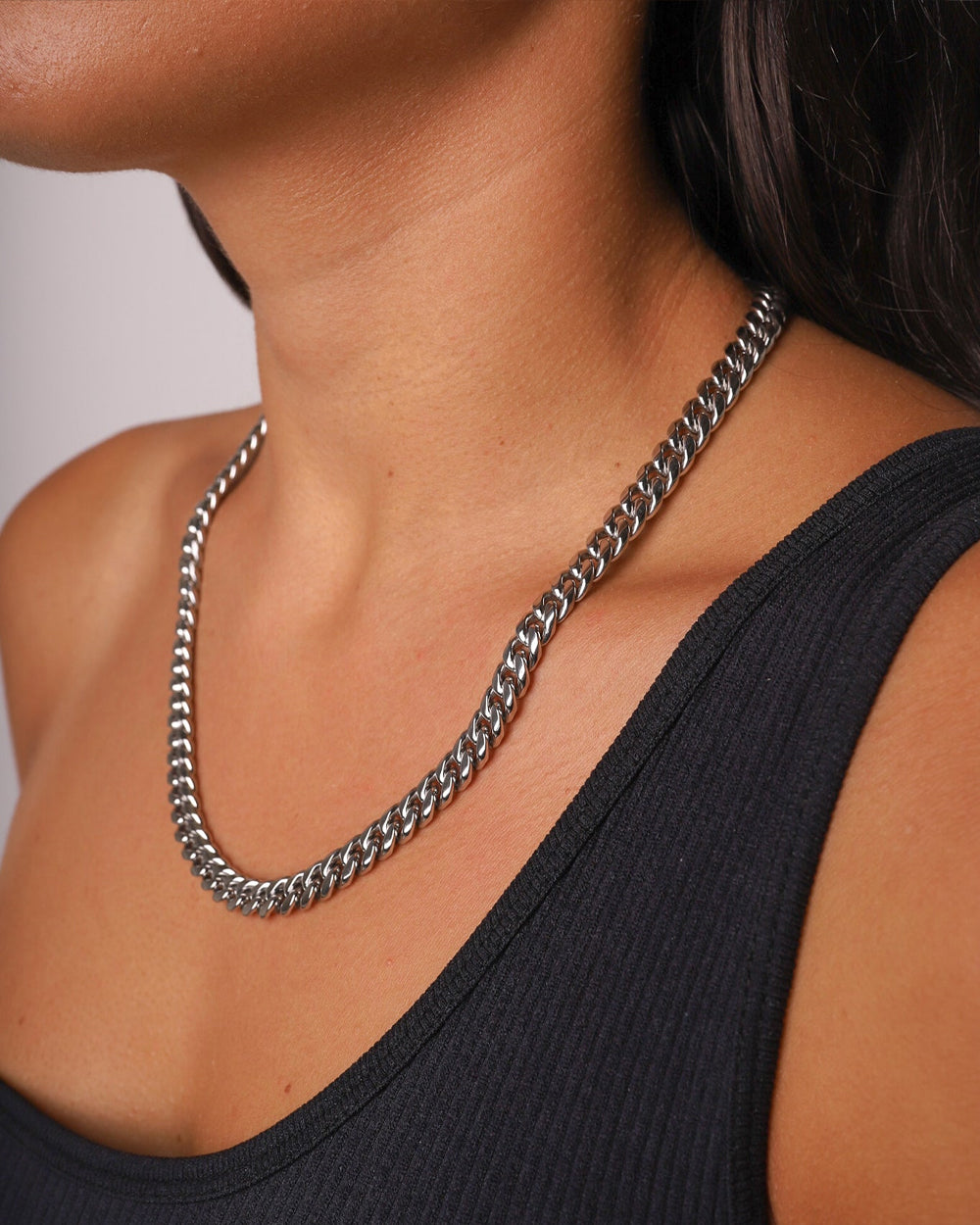 CLEAN CUBANA CHAIN. - 6MM