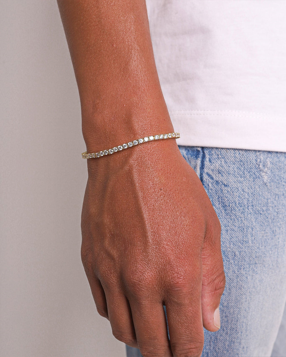 TENNISBOY BRACELET. - 3MM GOLD