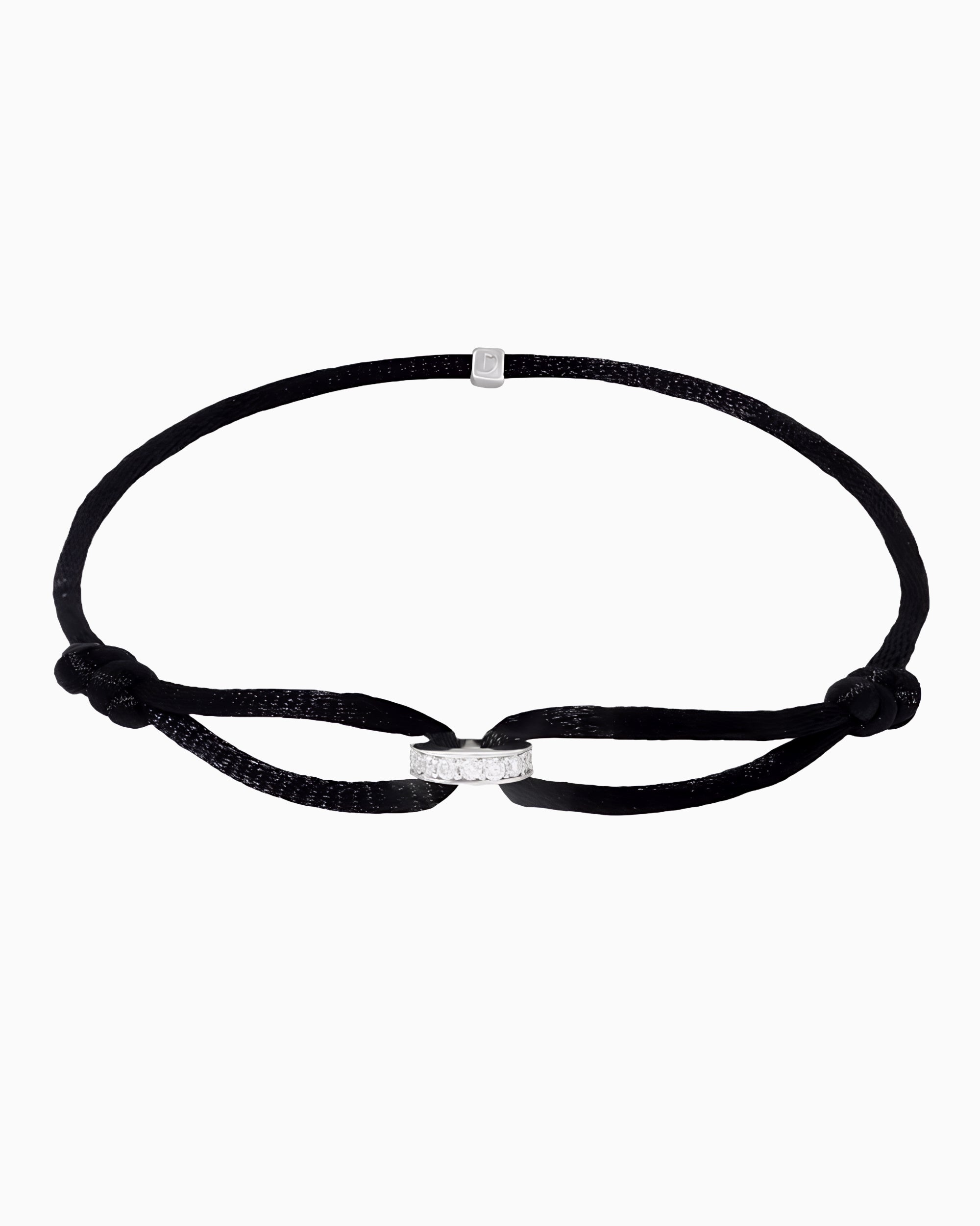 MOISSANITE ICED INFINITY CORD BRACELET.