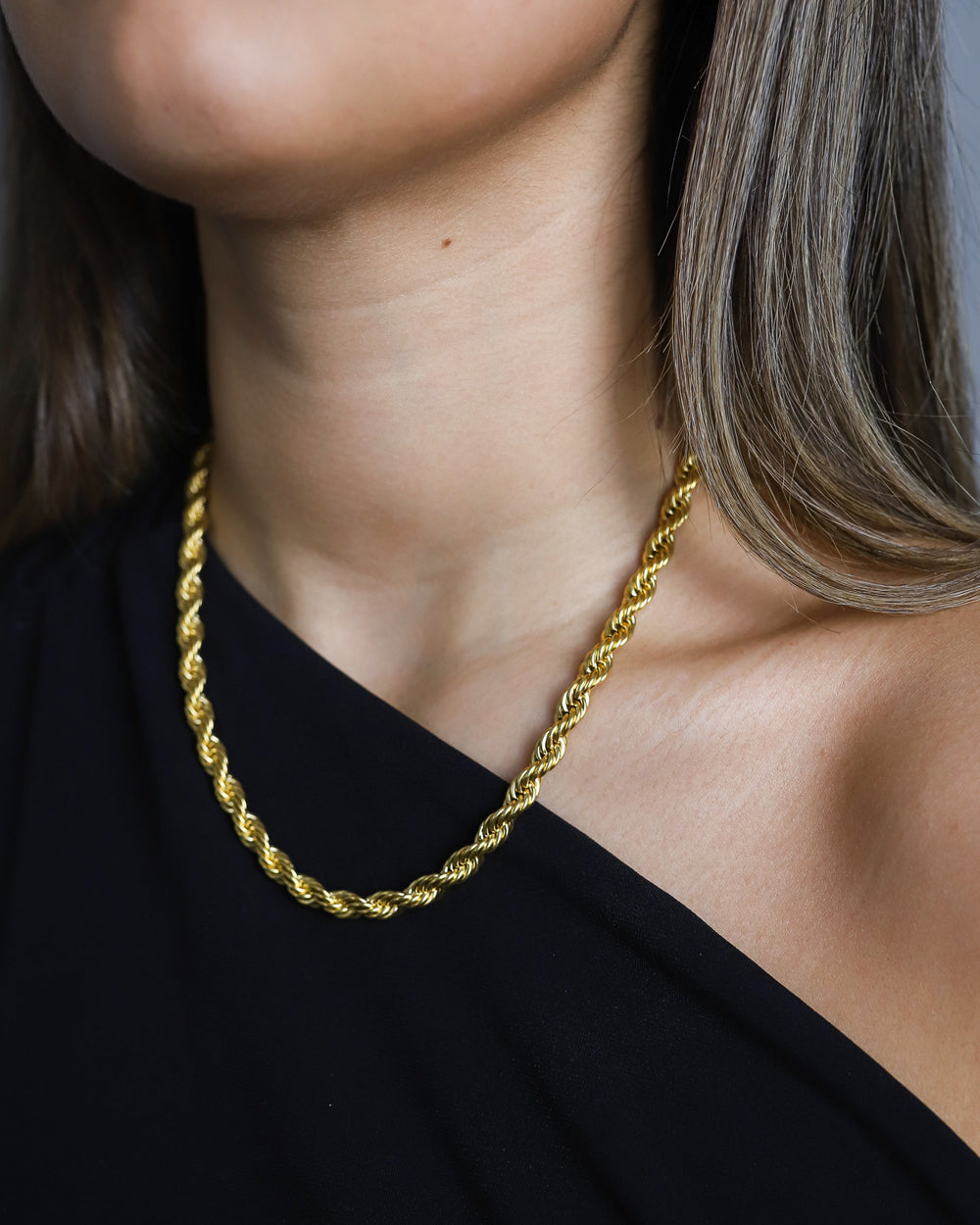 CLEAN ROPE CHAIN. - 6MM 18K GOLD