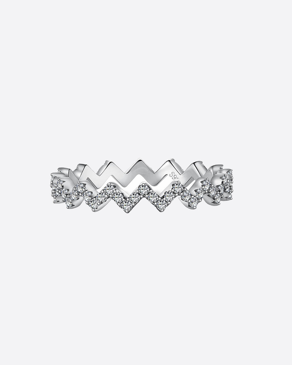 UPS AND DOWNS RING 925. - WHITE GOLD